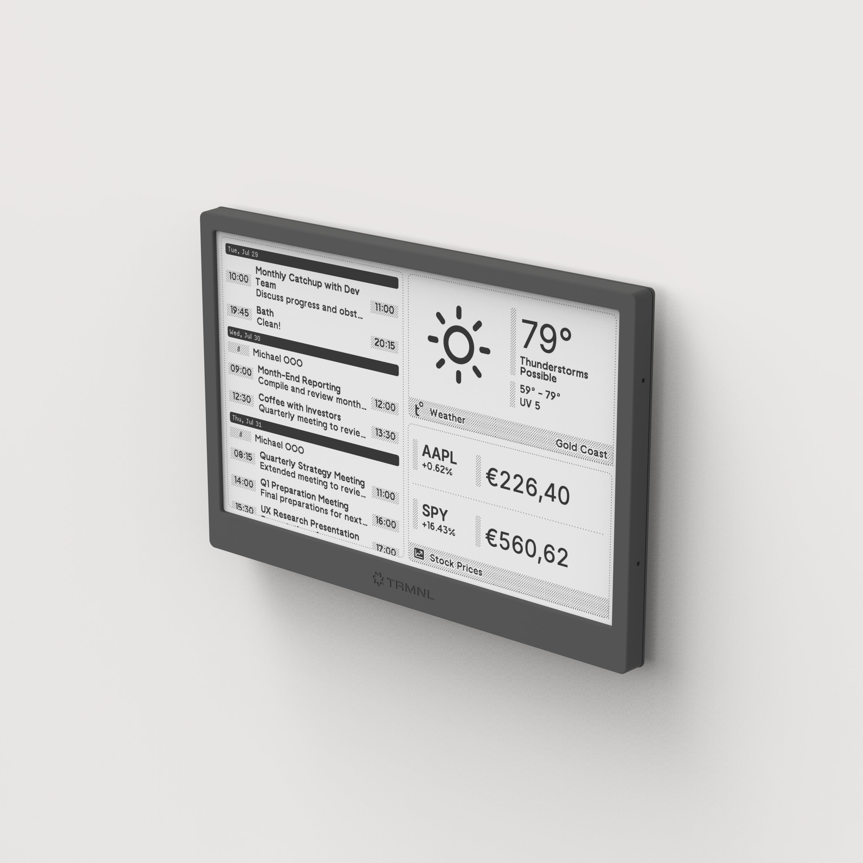 TRMNL Black ePaperディスプレイ Battery Upgrade TRMNL (OG)